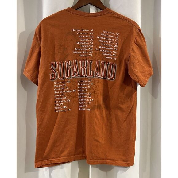 Sugarland On Tour 2008 Concert Orange Graphic‎ Short Sleeve Shirt Size Medium - Picture 3 of 6